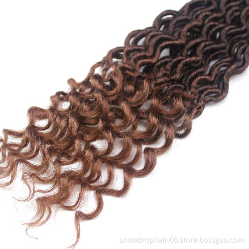 Julianna Goddess Faux Locs Curly Ends Crochet Braids Soft Faux Loc Crochet Braid Hair Wavy Prestretched Synthetic Braiding Hair